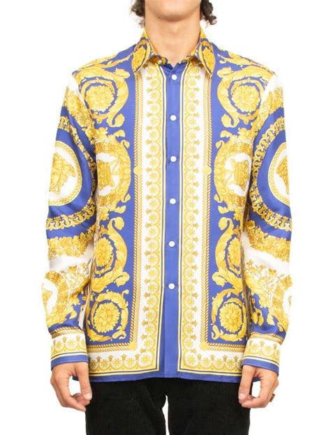 versace looking fake silk shirts|men's vintage versace silk shirts.